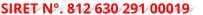 SIRET N°. 812 630 291 00019