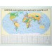 Carte Mondiale Radioamateurs Préfixée Grand Format