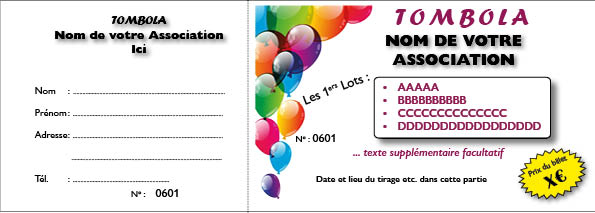 Tickets De Tombola - Imprimerie Htf